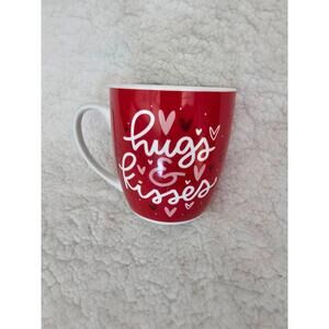California Pantry Jumbo Mug Coffee Tea Cup Hugs & Kisses Red 5'' Hearts Love